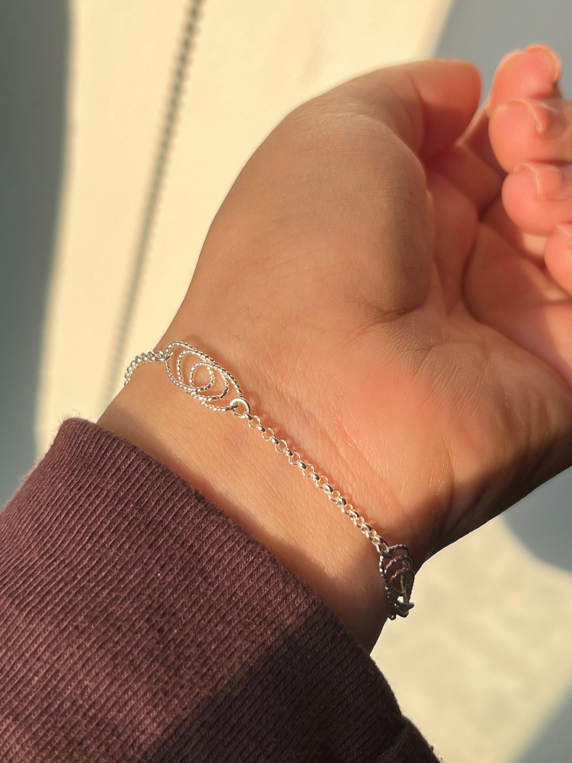 Pulsera Círculos Entrelazados en Plata